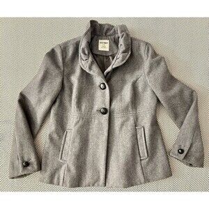 Y2K Old Navy Gray Button Up PeaCoat Wool Blend Coat Jacket Gray Size Large Women